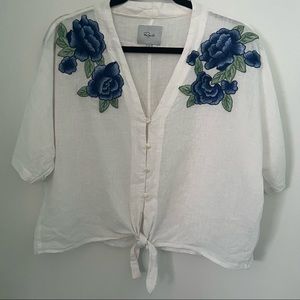 Rails Embroidered Crop Top